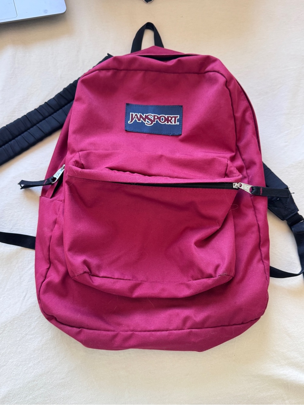 Jansport Fuchsia Backpack with Black Accents